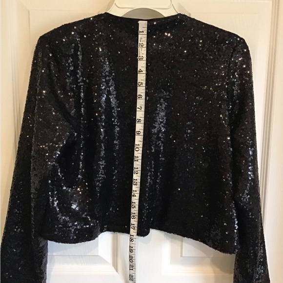 FREE PEOPLE, black, sleeveless, sheath sequined dress, with jacket, size 6 - Picture 10 of 11